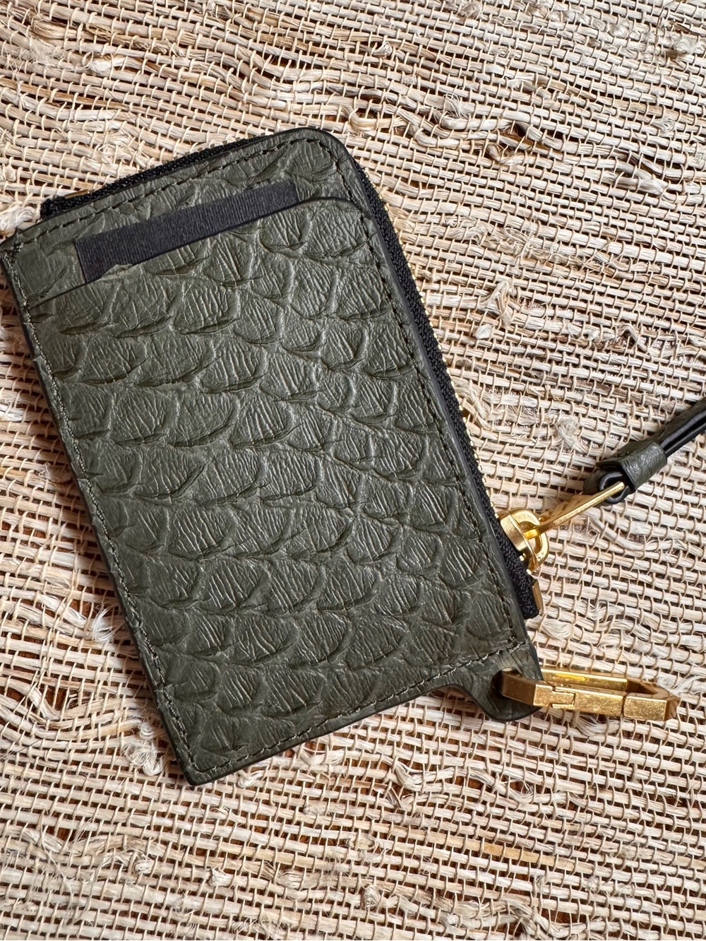 AllSaints Remy Snake Wallet in Military Green Unisex New - Picture 12 of 13
